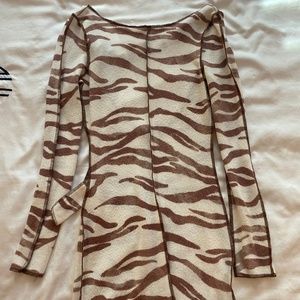 Y2K Dollskill Zebra Mini Dress